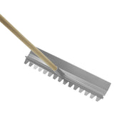 Kraft 19-1/2″ x 4″ Magnesium Concrete Rake with Handle - CC113