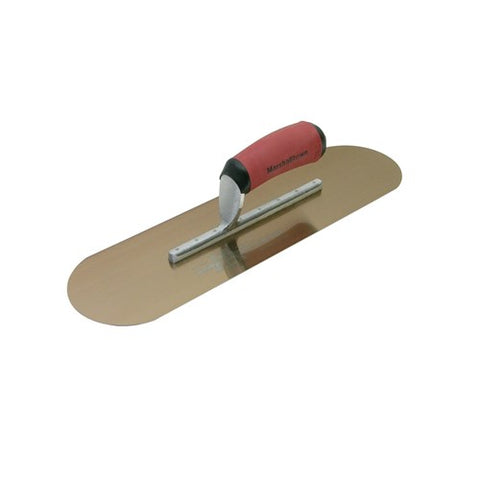 Marshalltown Golden Stainless Steel Pool Trowel with DuraSoft Handle - 254mm x 76mm - MTSP10GSD