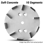 Flextool 250mm (10") Bladetec® 30/40 Grit Soft Concrete 10 Segment Grinding Plate - FT110TAB-UNIT