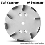 Flextool 250mm (10") Bladetec® 30/40 Grit Soft Concrete 10 Segment Grinding Plate - FT110TAB-UNIT