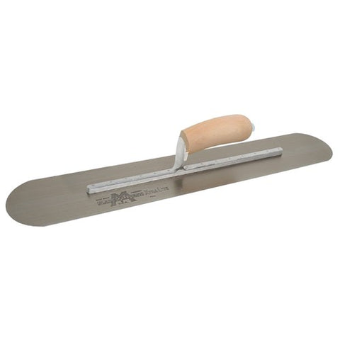 Marshalltown 22" x 4" Pool Trowel with Curved Wood Handle - MTSP22