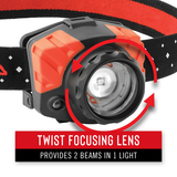 FL85 - Coast Dual Color Pure Beam Focusing LED Headlamp - 615 Lumens 3 X AAA